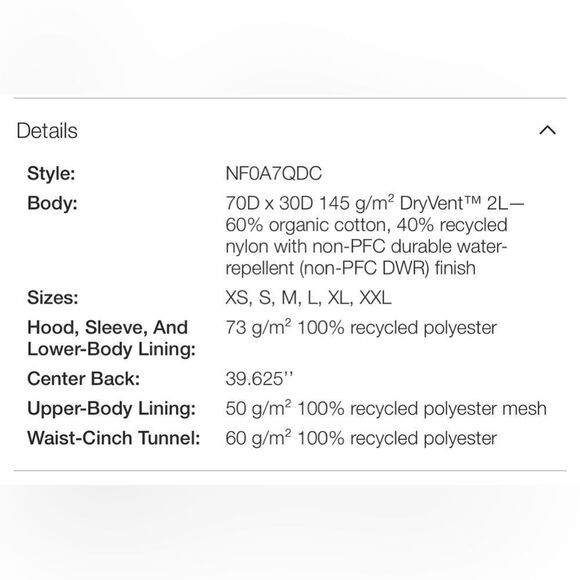 The North Face dryvent 76 mountain parka in tea green relaxed fit size large nwt - Picture 16 of 16